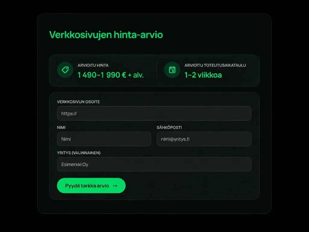 Liidityökalu verkkosivuilla auttaa muuttamaan kävijät liideiksi.